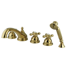 Elements of Design ES33525AX Roman Tub Filler With Hand Shower, Polished Brass