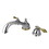 Elements of Design ES3354AL Roman Tub Filler, Polished Chrome/Polished Brass