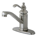 Elements of Design ES3408TL 4-Inch Single Handle Lavatory Faucet with Brass Pop-Up, Brushed Nickel