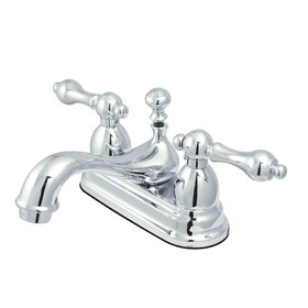 Elements of Design ES3601AL Two Handle 4" Centerset Lavatory Faucet with Brass Pop-up, Polished Chrome