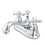 Elements of Design ES3601AX Two Handle 4" Centerset Lavatory Faucet with Brass Pop-up, Polished Chrome