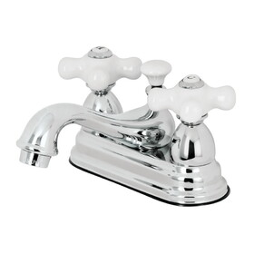 Elements of Design ES3601PX Two Handle 4" Centerset Lavatory Faucet with Brass Pop-up, Polished Chrome