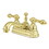 Elements of Design ES3602AL Two Handle 4" Centerset Lavatory Faucet with Brass Pop-up, Polished Brass