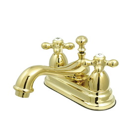Elements of Design ES3602AX Two Handle 4" Centerset Lavatory Faucet with Brass Pop-up, Polished Brass