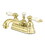 Elements of Design ES3602PL Two Handle 4" Centerset Lavatory Faucet with Brass Pop-up, Polished Brass