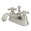 Elements of Design ES3608AX Two Handle 4" Centerset Lavatory Faucet with Brass Pop-up, Satin Nickel