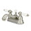 Elements of Design ES3608PL Two Handle 4" Centerset Lavatory Faucet with Brass Pop-up, Satin Nickel