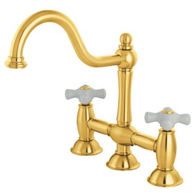Elements of Design ES3782PX 8-Inch Kitchen Faucet without Sprayer, Polished Brass