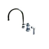 Elements of Design ES3811AL Single Handle Widespread Kitchen Faucet with Non-Metallic Sprayer, Polished Chrome