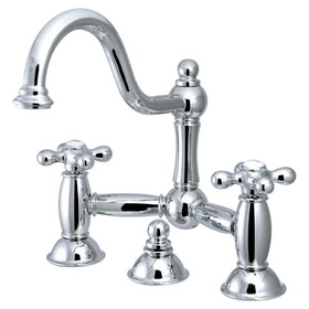 Elements of Design ES3911AX Two Handle 8" Widespread Lavatory Faucet with Brass Pop-up, Polished Chrome