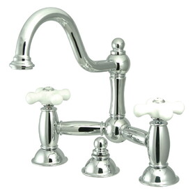 Elements of Design ES3911PX Two Handle 8" Widespread Lavatory Faucet with Brass Pop-up, Polished Chrome