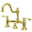 Elements of Design ES3912AL Two Handle 8" Widespread Lavatory Faucet with Brass Pop-up, Polished Brass