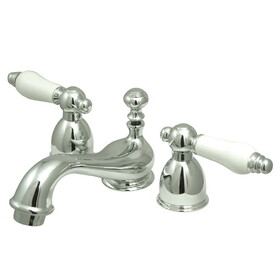 Elements of Design ES3951PL Two Handle 4" to 8" Mini Widespread Lavatory Faucet with Brass Pop-up, Polished Chrome
