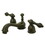 Elements of Design ES3955AL Two Handle 4" to 8" Mini Widespread Lavatory Faucet with Brass Pop-up, Oil Rubbed Bronze