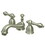 Elements of Design ES3958AL Two Handle 4" to 8" Mini Widespread Lavatory Faucet with Brass Pop-up, Satin Nickel