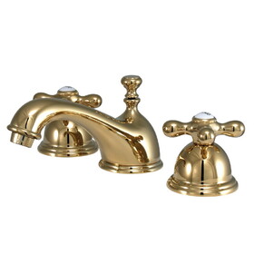 Elements of Design ES3962AX Two Handle 8" to 16" Widespread Lavatory Faucet with Brass Pop-up, Polished Brass