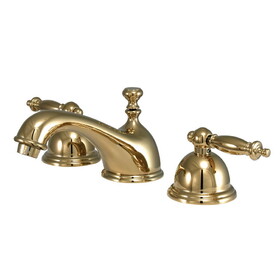 Elements of Design ES3962TL 8-Inch Widespread Lavatory Faucet with Brass Pop-Up, Polished Brass