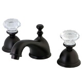 Elements of Design ES3965WCL Widespread Lavatory Faucet with Crystal Handle, Oil Rubbed Bronze, Polished Chrome Finish