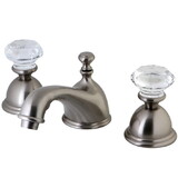 Elements of Design ES3968WCL Celebrity Widespread Lavatory Faucet with Crystal Handle, Satin Nickel, Satin Nickel Finish