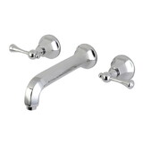 Elements of Design ES4121BL Two Handle Wall Mount Vessel Sink Faucet, Polished Chrome