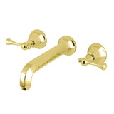 Elements of Design ES4122BL Two Handle Wall Mount Vessel Sink Faucet, Polished Brass