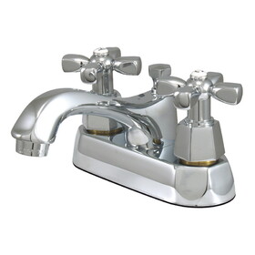 Elements of Design ES4261HX Two Handle 4" Centerset Lavatory Faucet with Brass Pop-up, Polished Chrome