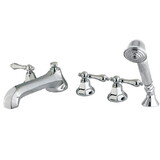 Elements of Design ES43015AL Two Handle Roman Tub Filler with Hand Shower, Polished Chrome