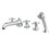 Elements of Design ES43015BX Two Handle Roman Tub Filler with Hand Shower, Polished Chrome