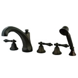 Elements of Design ES43255AL Three Handle Roman Tub Filler with Hand Shower, Oil Rubbed Bronze Finish