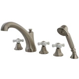 Elements of Design ES43285PX Roman Tub Filler With Hand Shower, Brushed Nickel