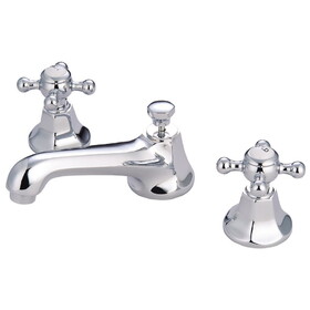 Elements of Design ES4461BX Two Handle 8" to 16" Widespread Lavatory Faucet with Brass Pop-up, Polished Chrome