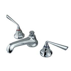 Elements of Design ES4461ZL 8-Inch Widespread Lavatory Faucet with Brass Pop-Up, Polished Chrome