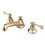Elements of Design ES4462BL Two Handle 8" to 16" Widespread Lavatory Faucet with Brass Pop-up, Polished Brass