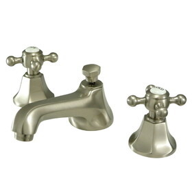 Elements of Design ES4468BX Two Handle 8" to 16" Widespread Lavatory Faucet with Brass Pop-up, Satin Nickel