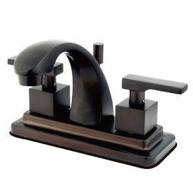 Elements of Design ES4645QLL Two Handle 4" Centerset Lavatory Faucet with Brass Pop-up, Oil Rubbed Bronze