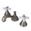 Elements of Design ES5568PX Two Handle 8" to 16" Widespread Lavatory Faucet with Brass Pop-up, Satin Nickel