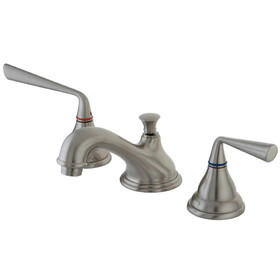 Elements of Design ES5568ZL 8-Inch Widespread Lavatory Faucet with Brass Pop-Up, Brushed Nickel