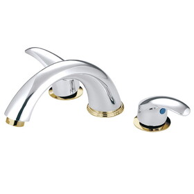 Elements of Design ES6364LL Two Handle Roman Tub Filler, Polished Chrome/Polished Brass