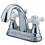 Elements of Design ES7611PX Two Handle 4" Centerset Lavatory Faucet with Brass Pop-up, Polished Chrome Finish