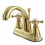 Elements of Design ES7612BX 4-Inch Centerset Lavatory Faucet with Brass Pop-Up, Polished Brass
