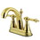 Elements of Design ES7612TL 4-Inch Centerset Lavatory Faucet with Brass Pop-Up, Polished Brass