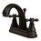 Elements of Design ES7615AX Two Handle 4" Centerset Lavatory Faucet with Brass Pop-up, Oil Rubbed Bronze
