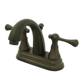 Elements of Design ES7615BL 4-Inch Centerset Lavatory Faucet with Brass Pop-Up, Oil Rubbed Bronze