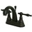 Elements of Design ES7615NL Two Handle 4" Centerset Lavatory Faucet with Brass Pop-up, Oil Rubbed Bronze