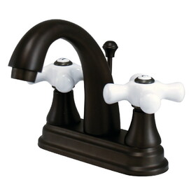 Elements of Design ES7615PX Two Handle 4" Centerset Lavatory Faucet with Brass Pop-up, Oil Rubbed Bronze