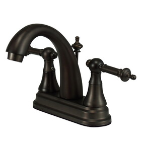 Elements of Design ES7615TL 4-Inch Centerset Lavatory Faucet with Brass Pop-Up, Oil Rubbed Bronze