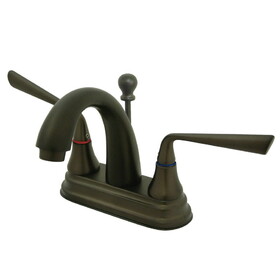 Elements of Design ES7615ZL 4-Inch Centerset Lavatory Faucet with Brass Pop-Up, Oil Rubbed Bronze