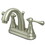 Elements of Design ES7618BL 4-Inch Centerset Lavatory Faucet with Brass Pop-Up, Brushed Nickel