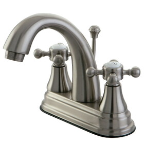 Elements of Design ES7618BX 4-Inch Centerset Lavatory Faucet with Brass Pop-Up, Brushed Nickel