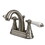 Elements of Design ES7618PL Two Handle 4" Centerset Lavatory Faucet with Brass Pop-up, Satin Nickel